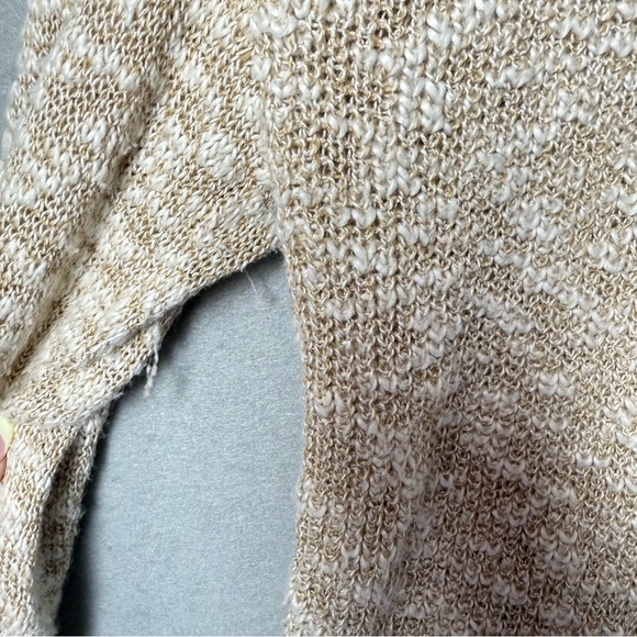 J. Crew Womens Cotton and Linen Blend Beige Lightweight Knit Relaxed Fit Sweater - Picture 10 of 11